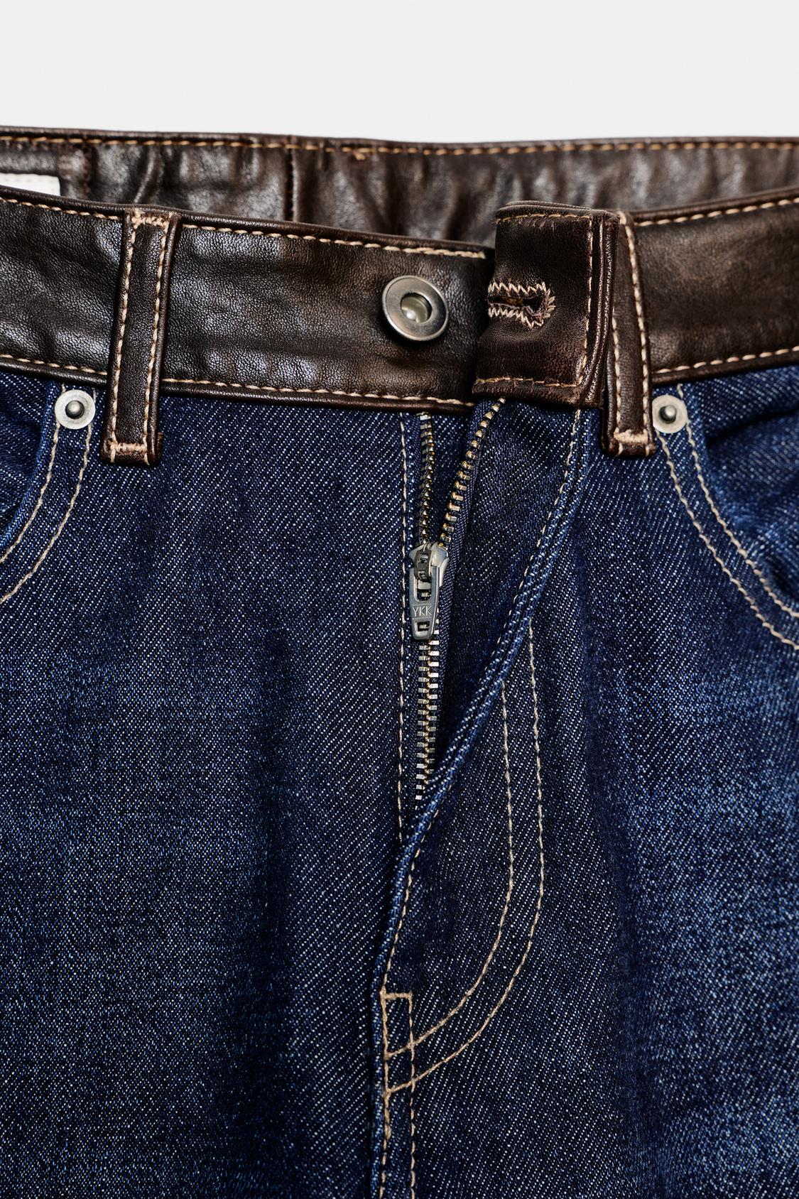 KAYO | HIGH-WAIST STRAIGHT LEATHER JEANS