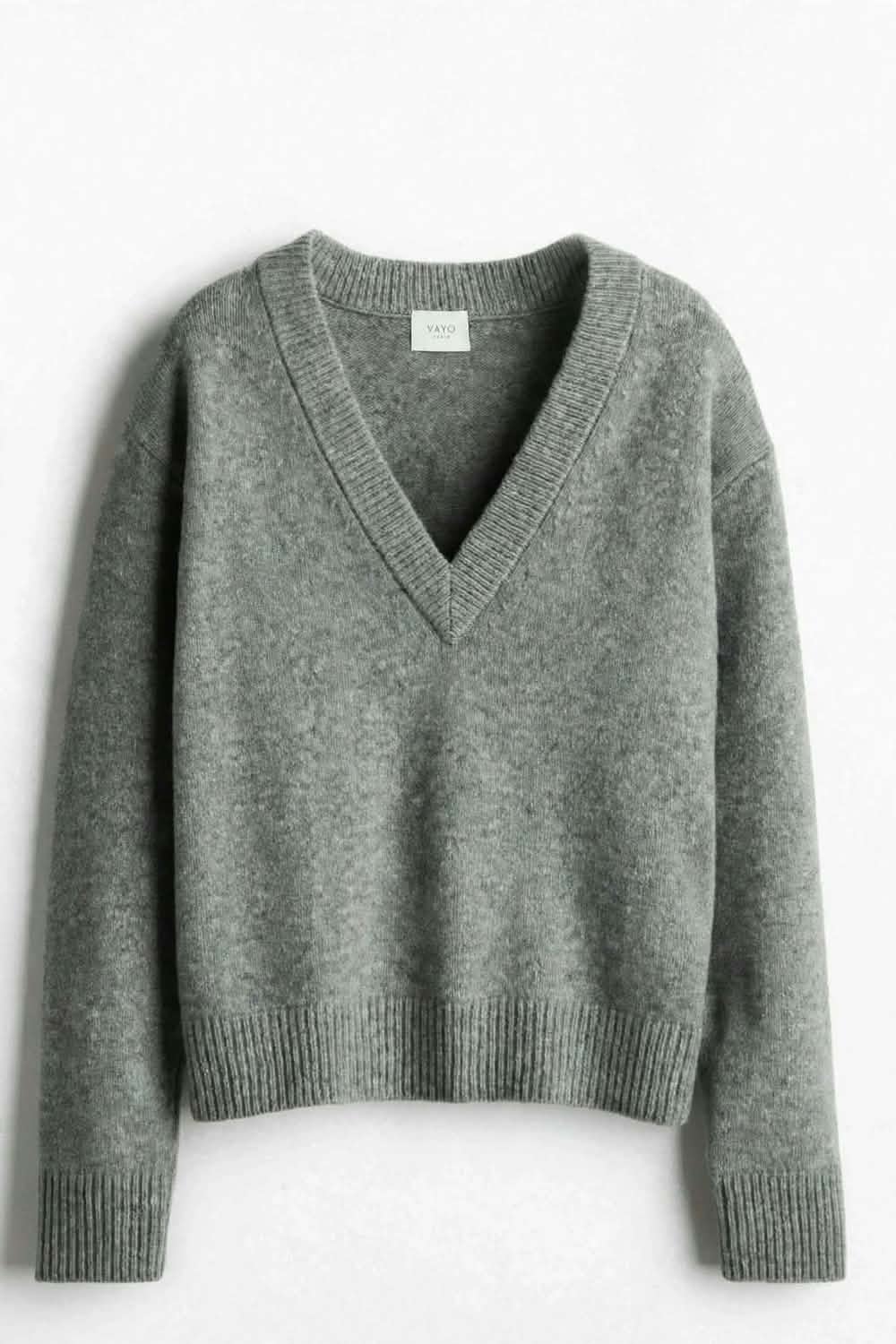 KAYO | V-NECK GREY OVERSIZED SWEATER