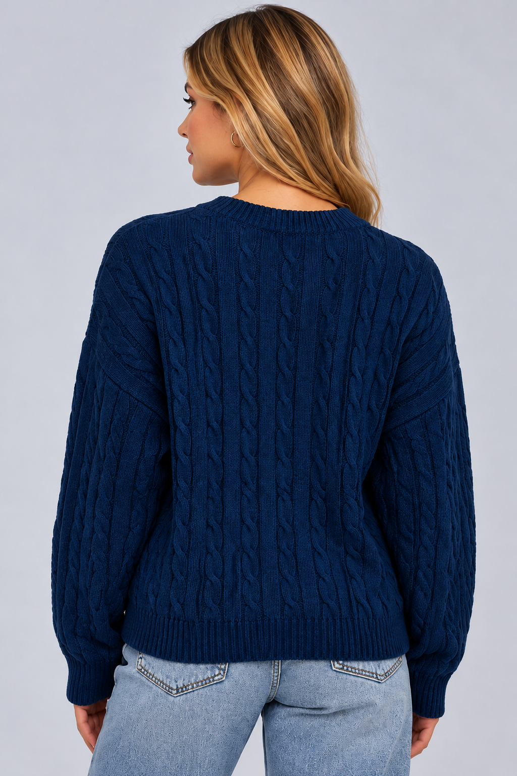 KAYO | ZOPFSTRICKPULLOVER MIT RUNDHALSAUSSCHNITT