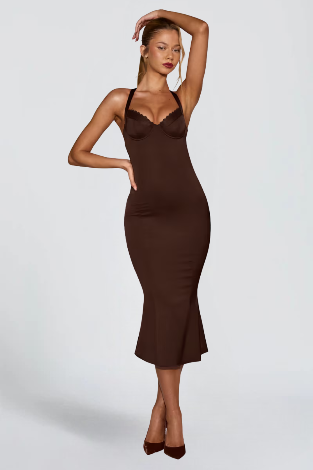 KAYO | ELYRA SATIN MIDI DRESS