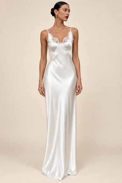 KAYO | SATIN AND LACE MAXI DRESS