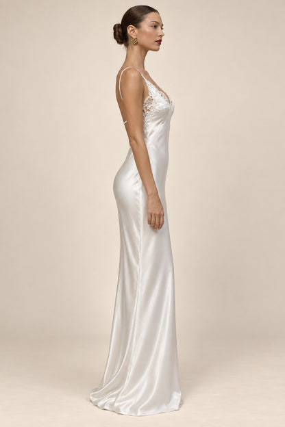 KAYO | SATIN AND LACE MAXI DRESS