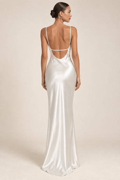 KAYO | SATIN AND LACE MAXI DRESS