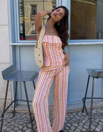 KAYO | STRIPED BANDEAU TOP