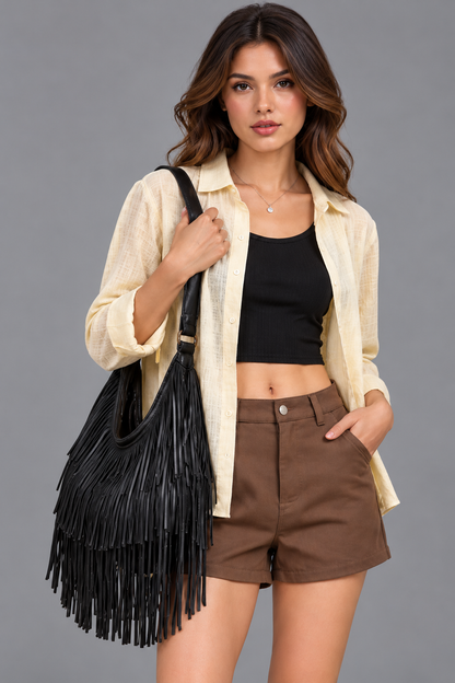 KAYO | FRINGE SHOULDER HANDBAG