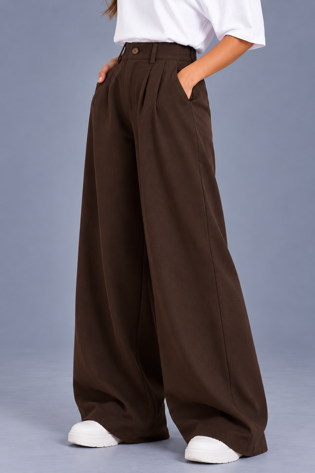 KAYO | BROWN WIDE-LEG TROUSERS