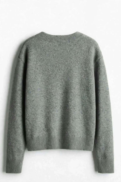 KAYO | V-NECK GREY OVERSIZED SWEATER