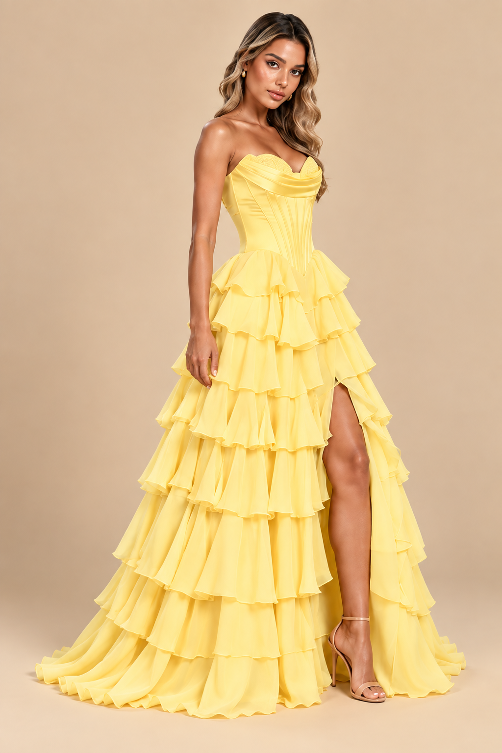 KAYO | RUFFLED CORSET DRESS