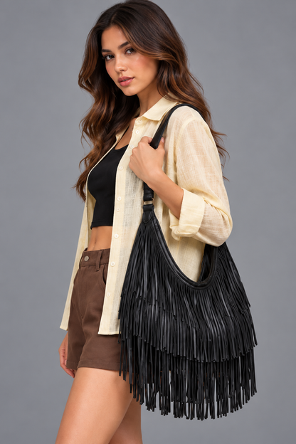 KAYO | FRINGE SHOULDER HANDBAG