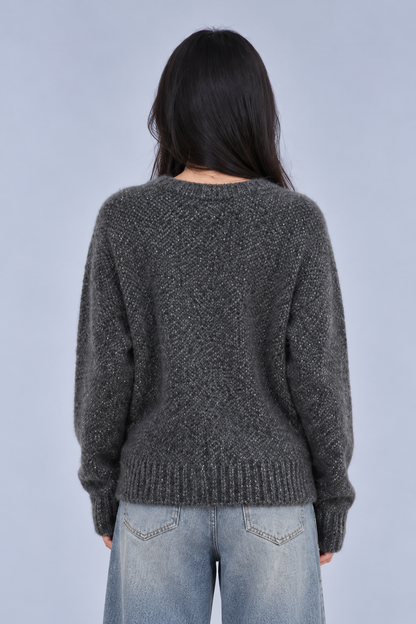 KAYO | SOFT GRAY KNIT SWEATER