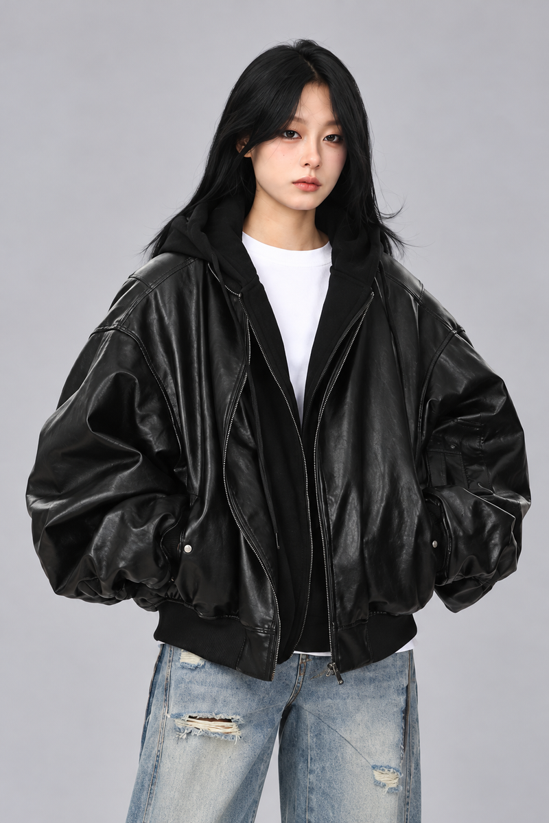 KAYO | CHAQUETA OVERSIZE DE POLIPIEL
