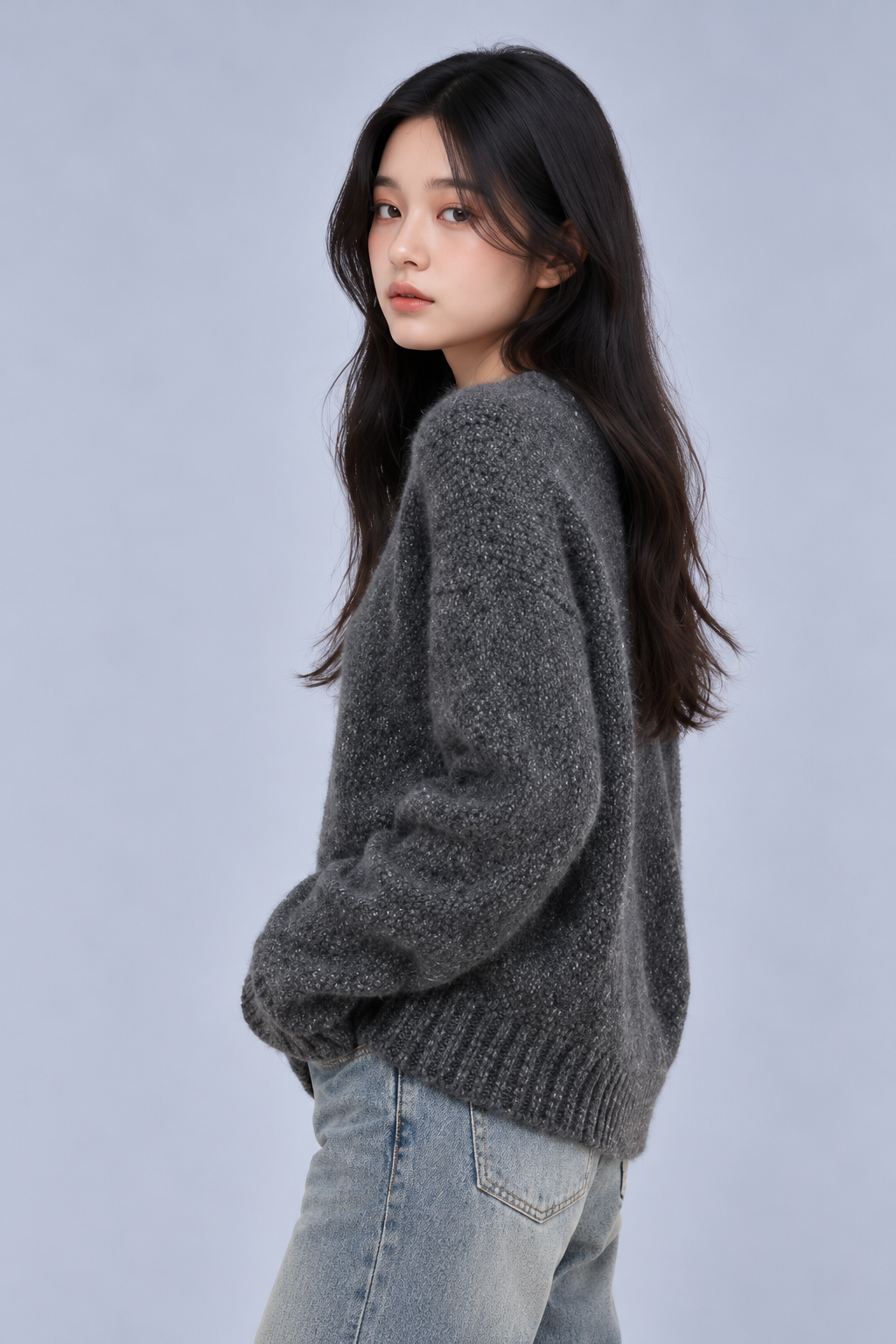 KAYO | SOFT GRAY KNIT SWEATER