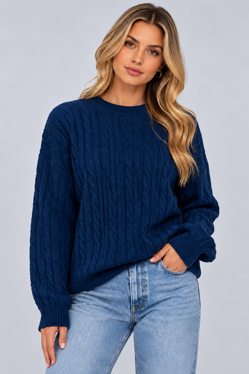 KAYO | MAGLIONE GIROCOLLO A TRECCE