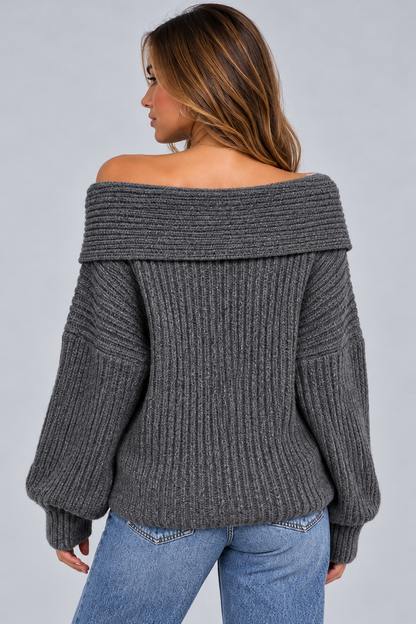 KAYO | KUSCHELIGER OFF-SHOULDER-STRICKPULLOVER