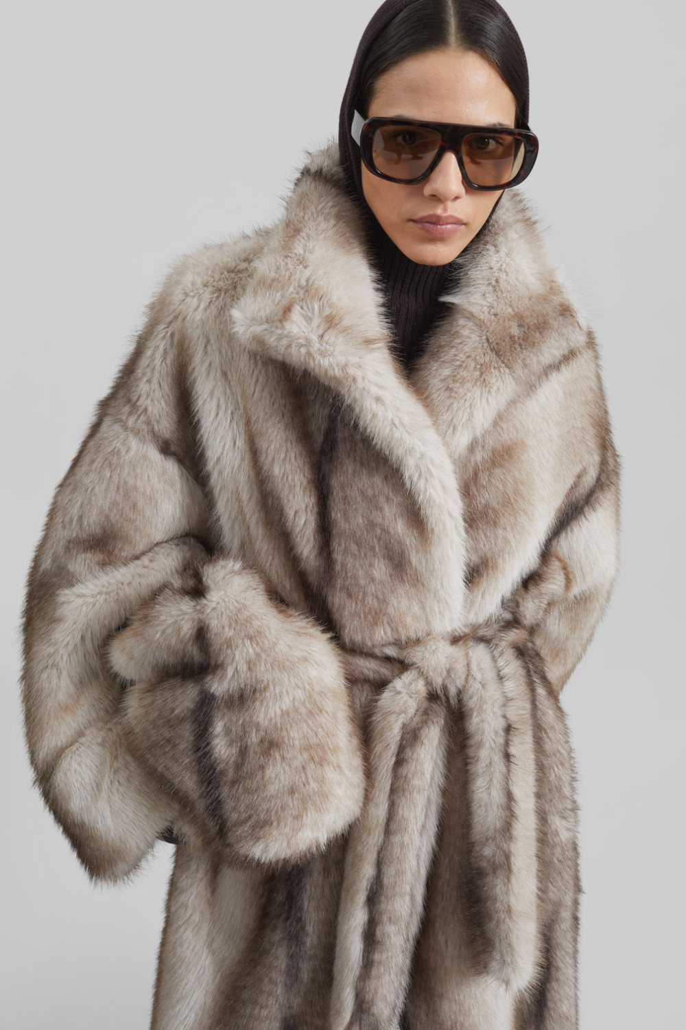 KAYO | RAVELLO FAUX FUR ROBE-STYLE COAT