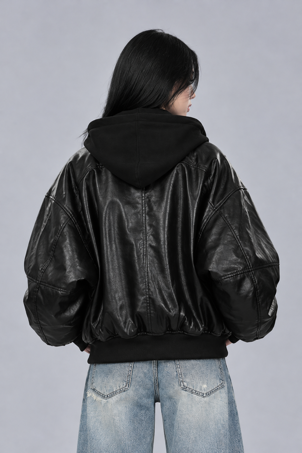 KAYO | OVERSIZED FAUX LEATHER JACKET