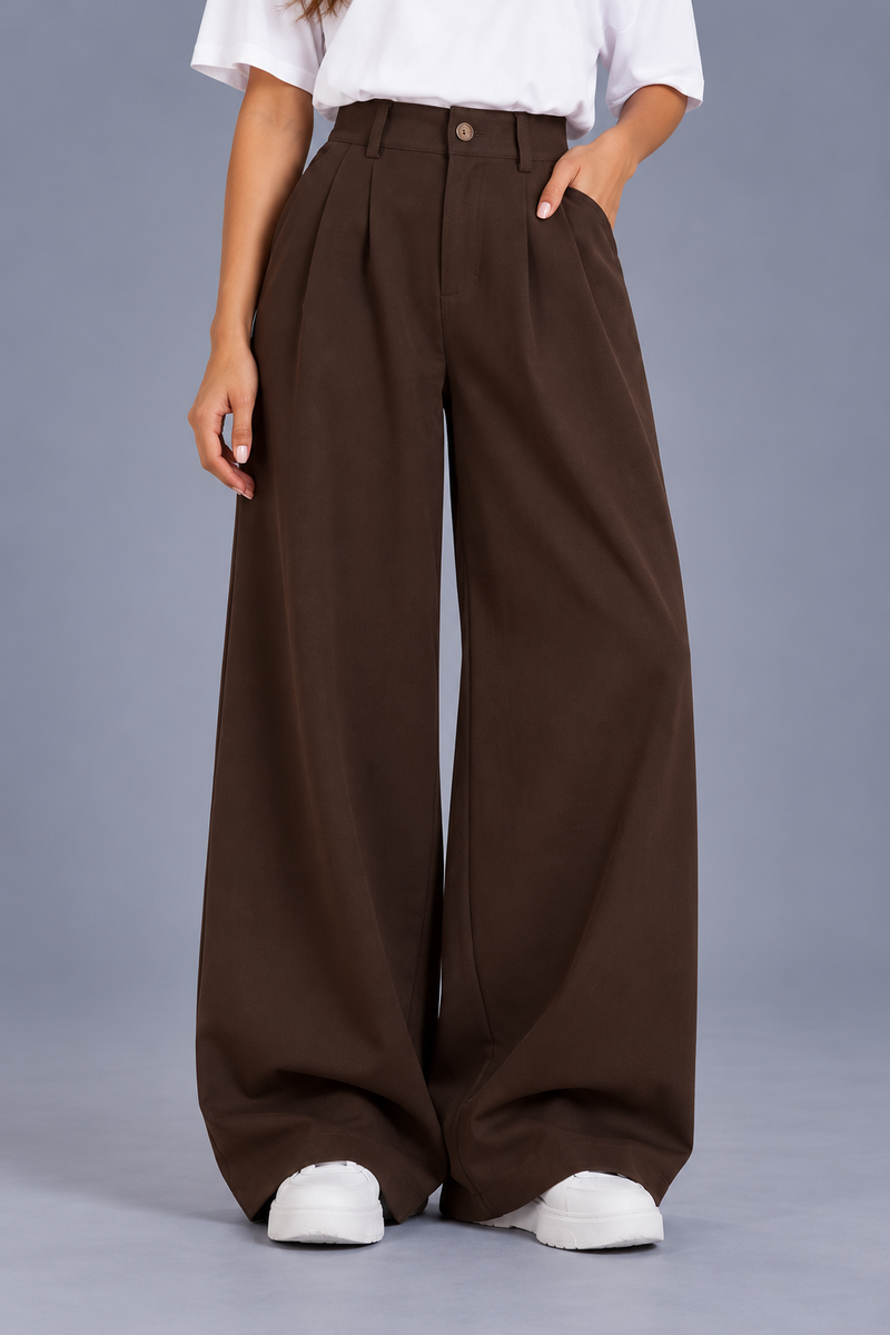 KAYO | PANTALÓN ANCHO MARRÓN