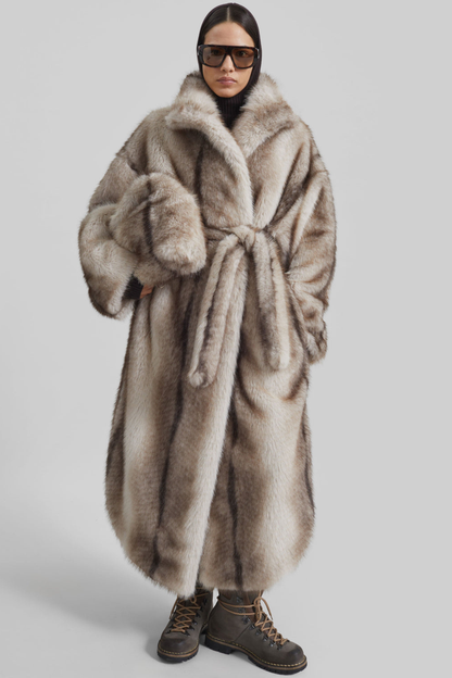 KAYO | RAVELLO FAUX FUR ROBE-STYLE COAT
