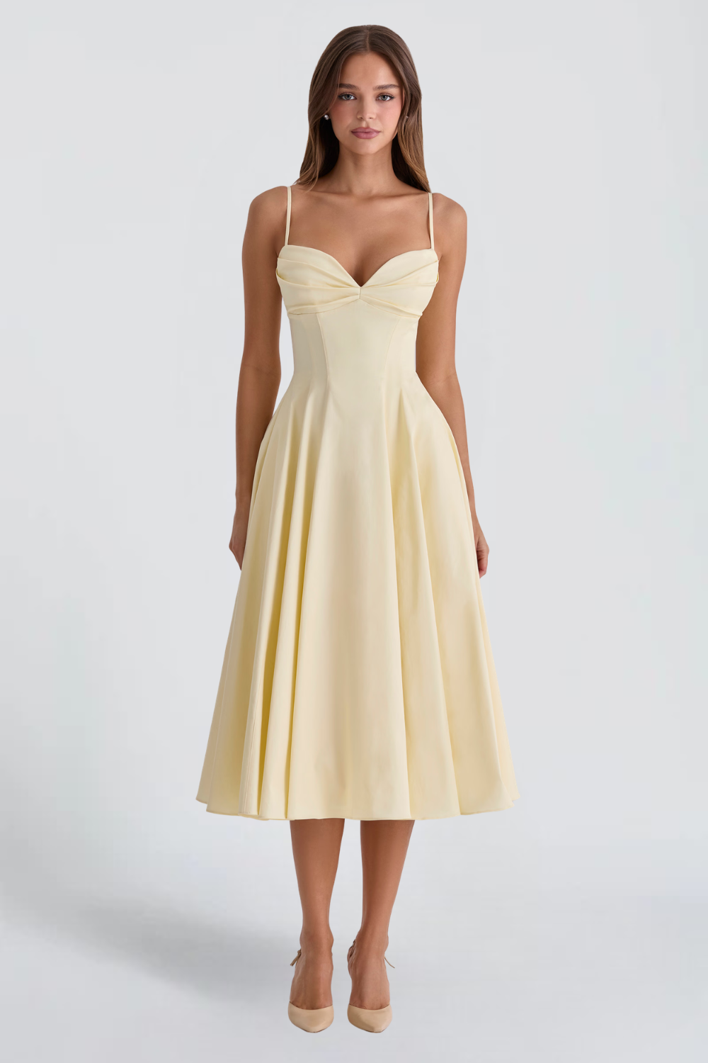 KAYO | ROBE COURTE  MIDI CITRON