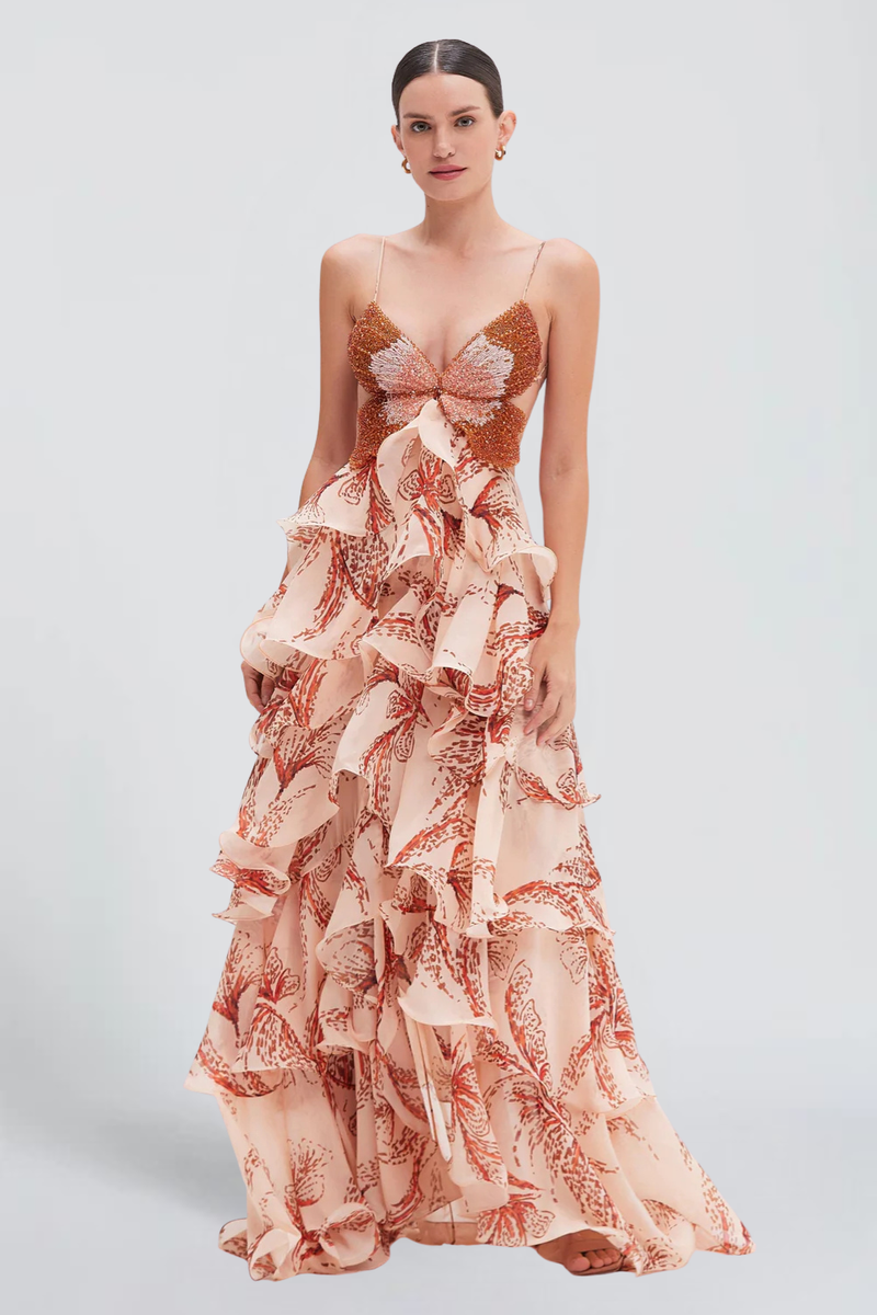 KAYO | ROBE LONGUE MARIPOSA FLORAL