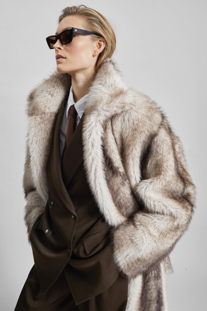 KAYO | RAVELLO FAUX FUR ROBE-STYLE COAT