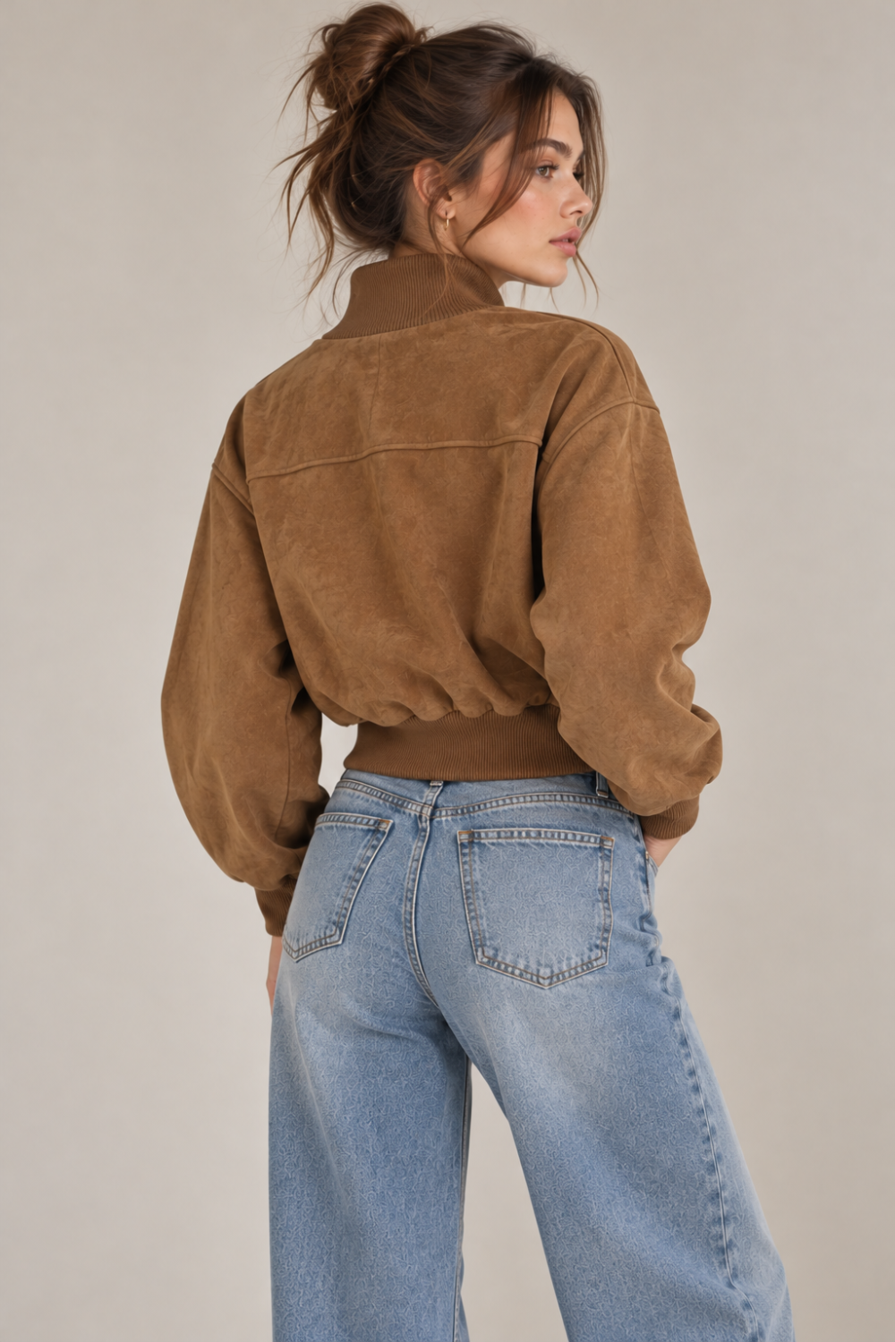 KAYO | SUEDE AVIATOR ZIP-UP JACKET
