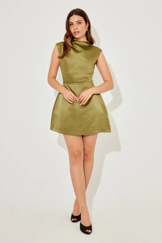 Robe Courte Satin Cocktail