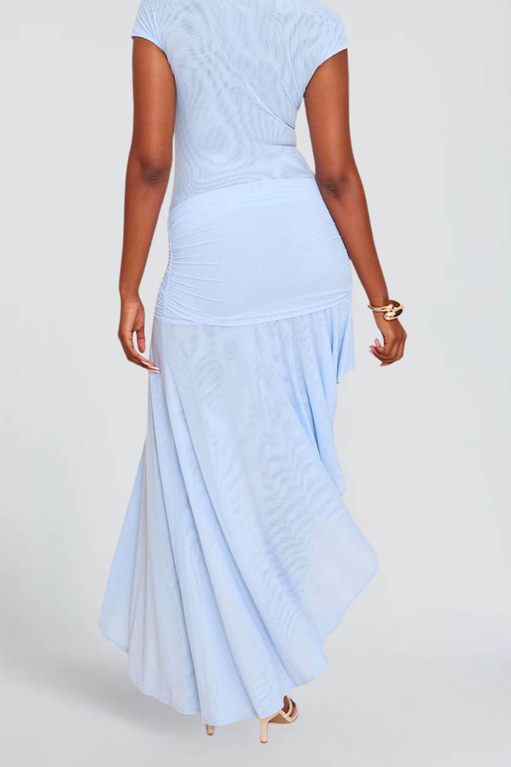 KAYO | BLUE LAYETTE MIDI DRESS