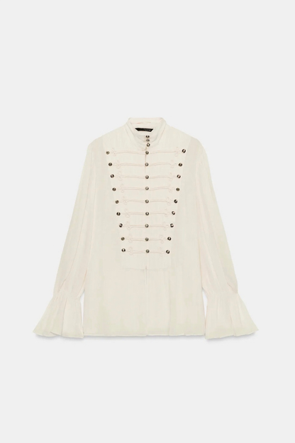 KAYO | ROMANTIC BLOUSE WITH TOGGLE FASTENINGS ZW COLLECTION
