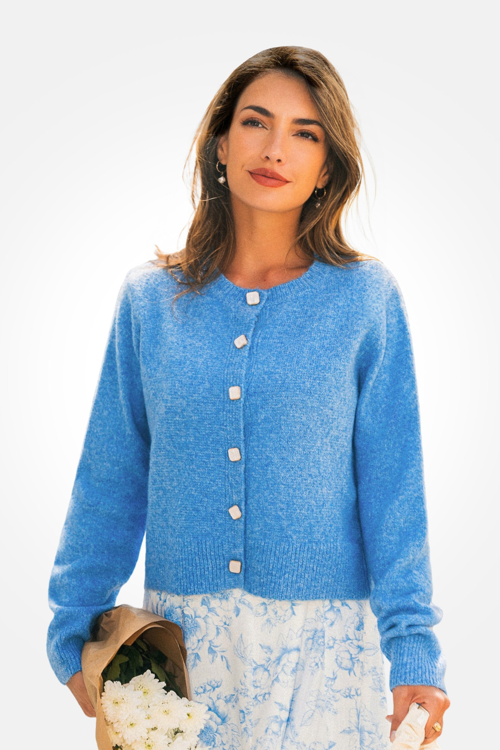 KAYO | KLEIN BLUE V-NECK KNIT TOP
