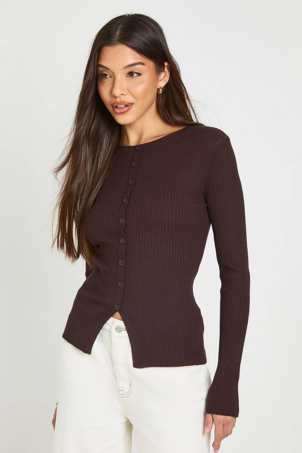 KAYO | SOFT-KNIT RIBBED CARDIGAN