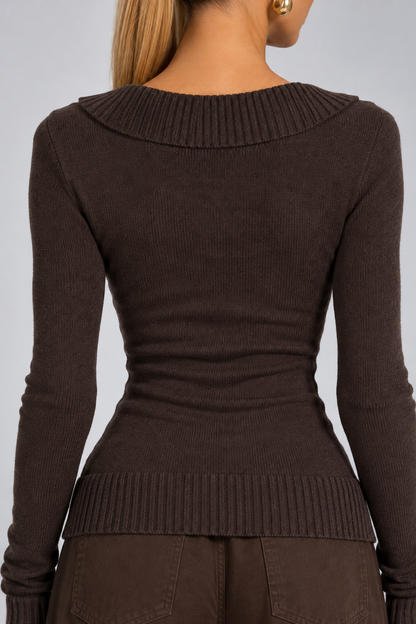 KAYO | LACE-TRIM KNIT TOP