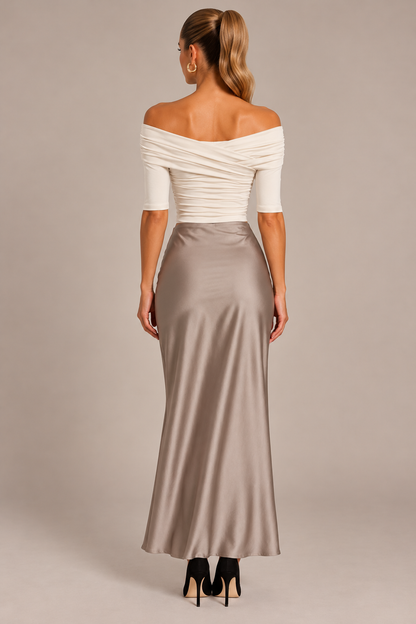 KAYO | OFF SOULDER RUCHED TOP