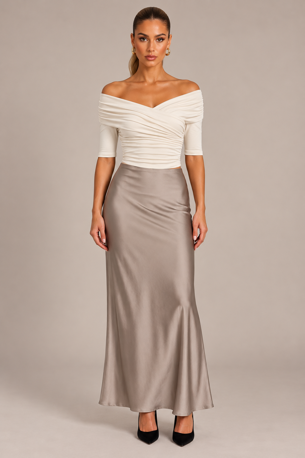 KAYO | OFF SOULDER RUCHED TOP