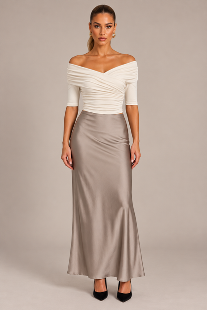 KAYO | OFF SOULDER RUCHED TOP