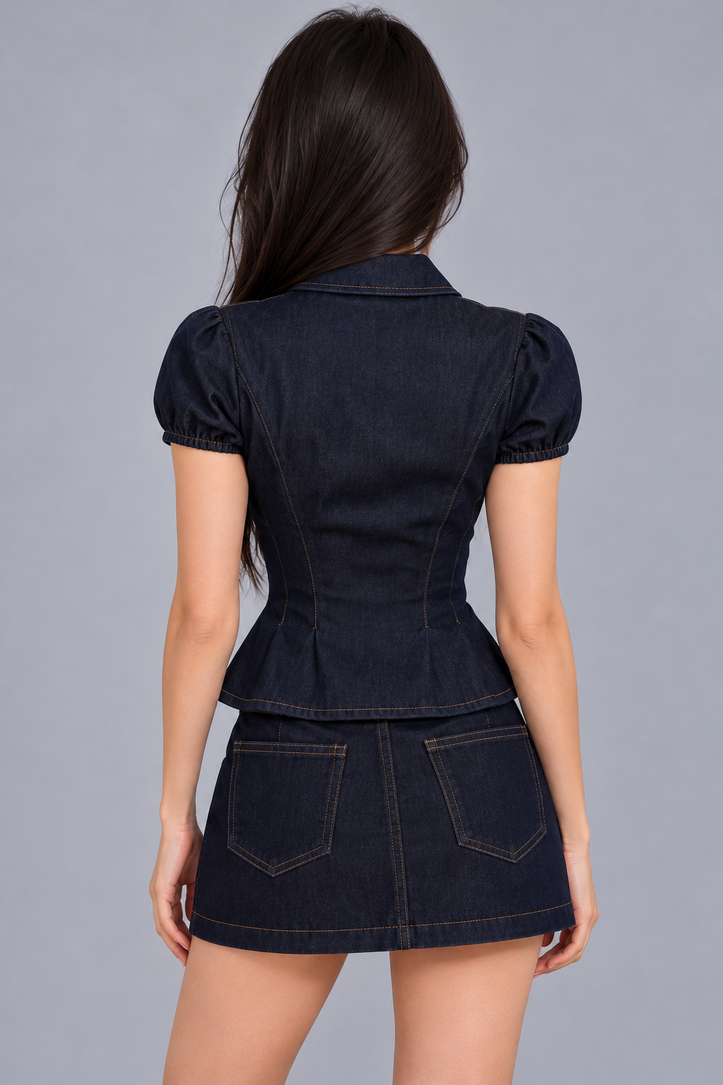 KAYO | DENIM PEPLUM SET