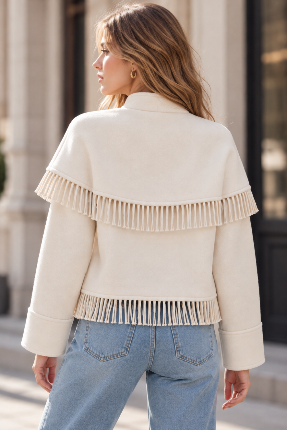 KAYO | FRENCH-STYLE BUTTONED CLOAK JACKET