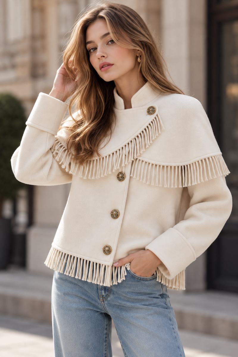 KAYO | FRENCH-STYLE BUTTONED CLOAK JACKET