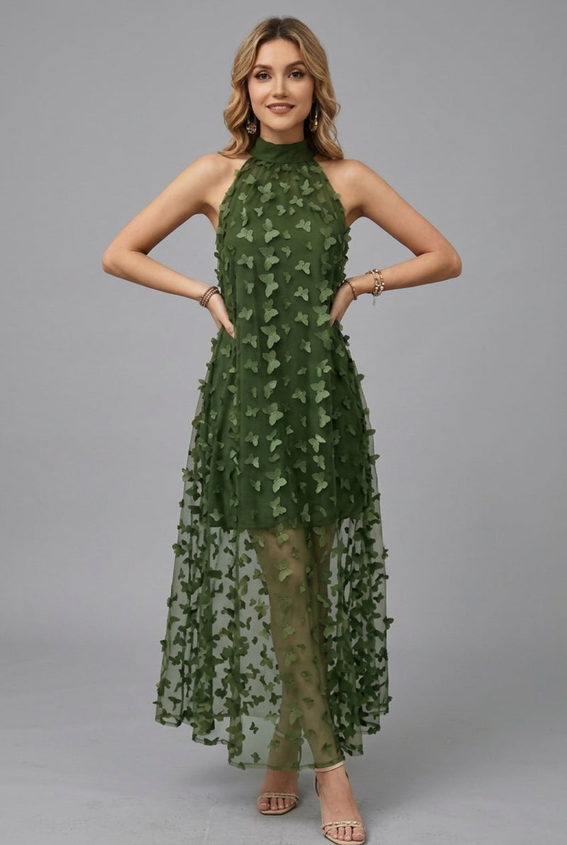 KAYO | ROBE DOS NU SANS MANCHES PAPILLON