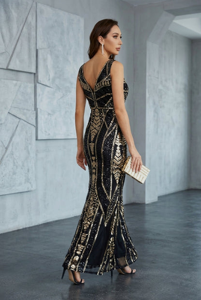 KAYO | VINTAGE SEQUIN FISHTAIL DRESS