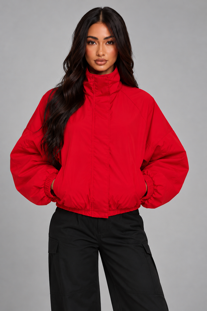 KAYO | RED OVERSIZED BOMBER JACKET