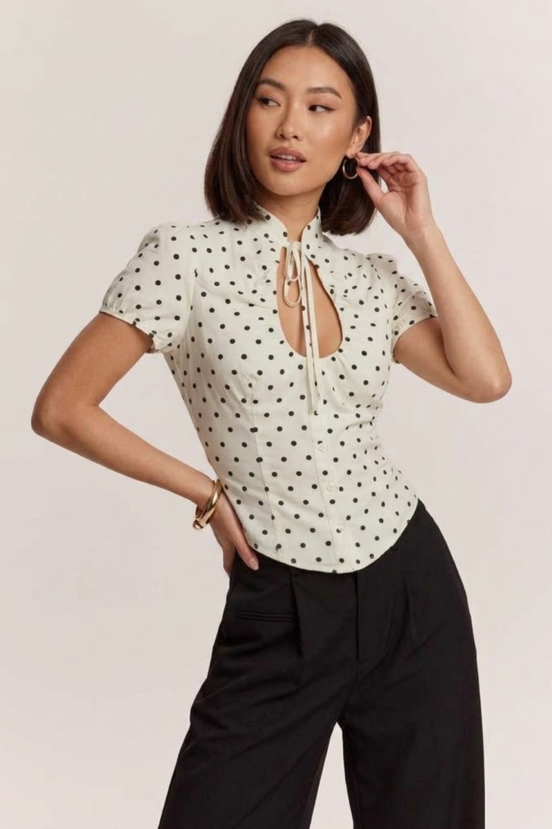 KAYO | TOP POPLIN TOP WITH A BOW