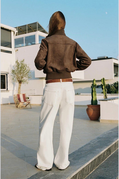 KAYO | CÉLINA LEATHER AVIATOR JACKET