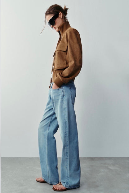 KAYO | CÉLINA LEATHER AVIATOR JACKET