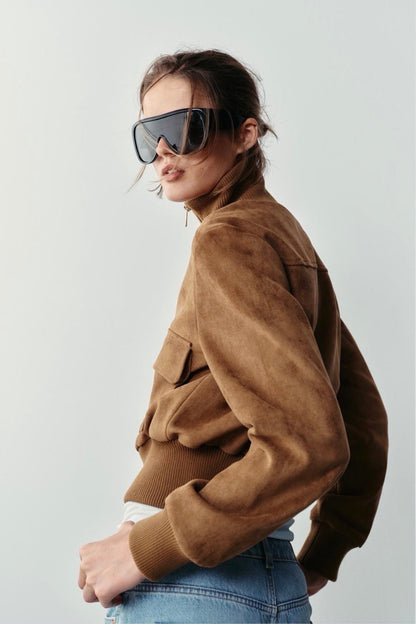KAYO | CÉLINA LEATHER AVIATOR JACKET