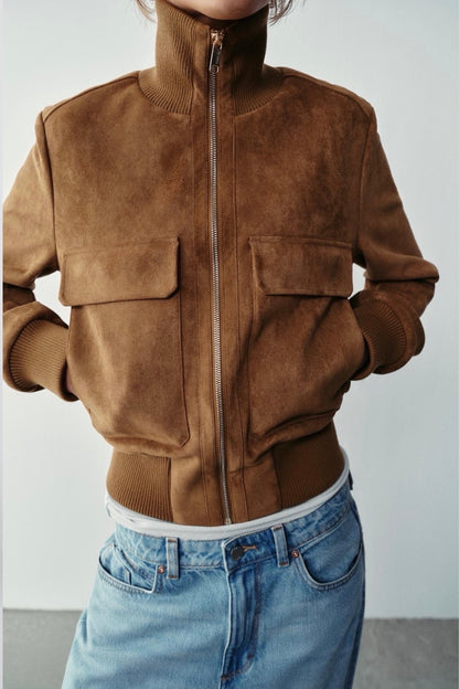 KAYO | CÉLINA LEATHER AVIATOR JACKET