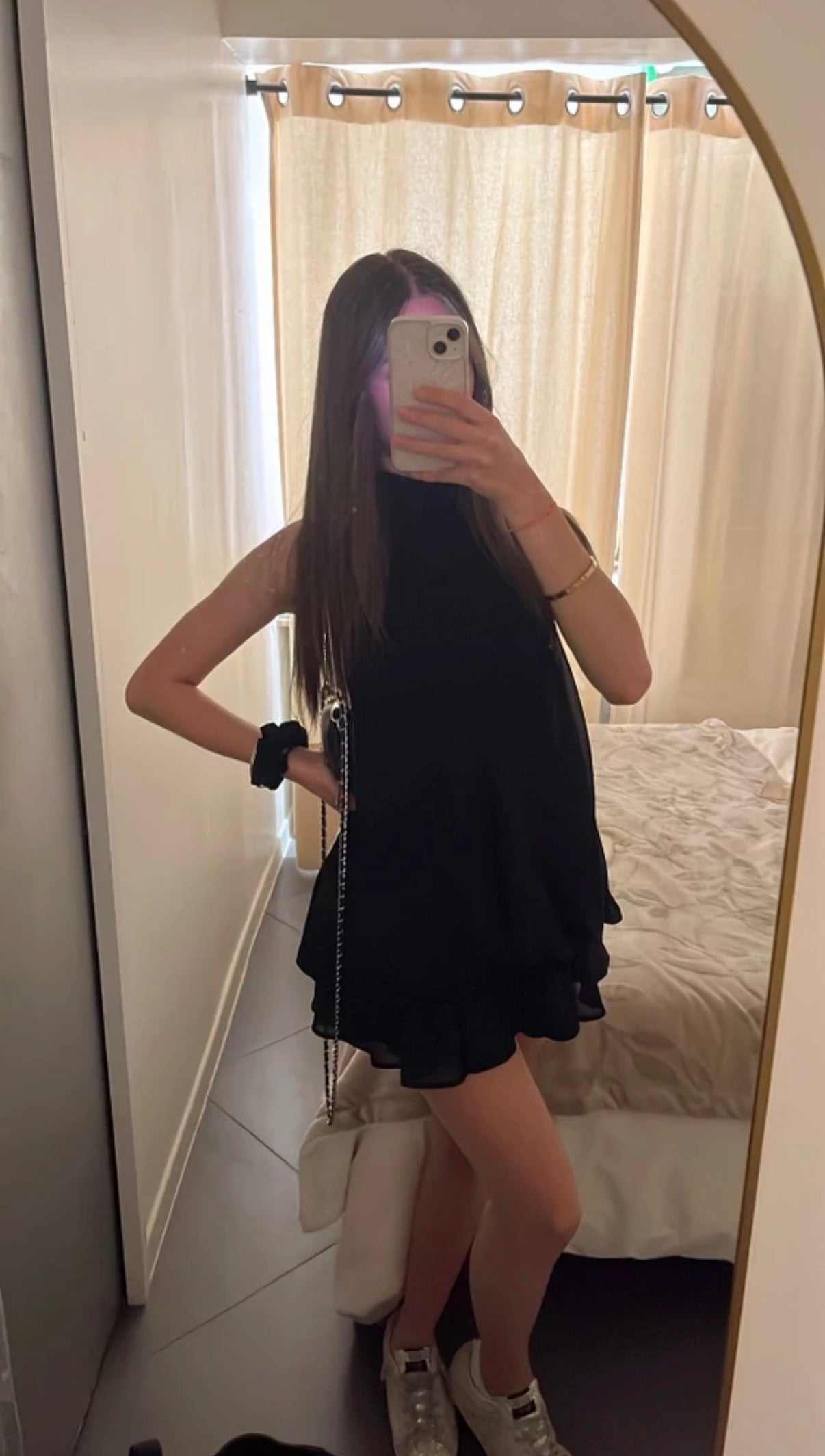 Customer wearing dress