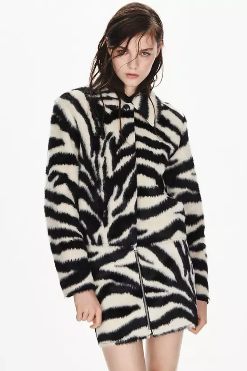 KAYO | CHAQUETA DE PELO SINTÉTICO CEBRA