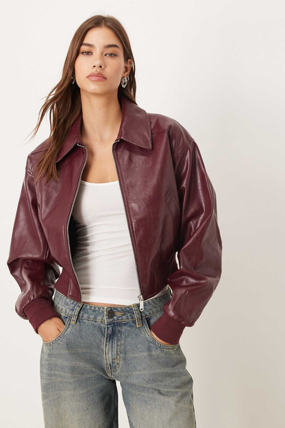KAYO | BURGUNDY LEATHER JACKET