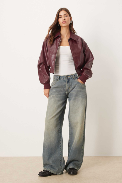 KAYO | BURGUNDY LEATHER JACKET